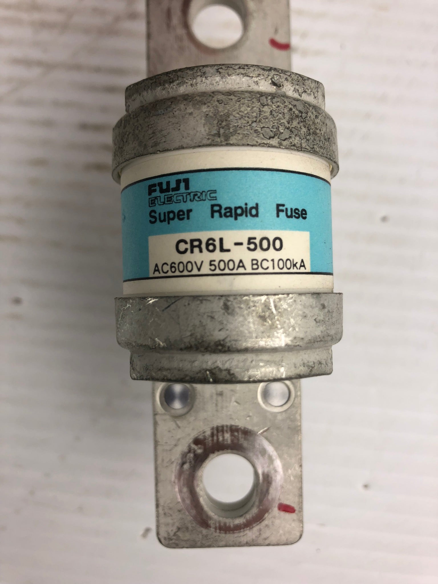 Fuji Electric CR6L-500 Super Rapid Fuse AC600V 500A BC100KA - Lot of 2 Connected