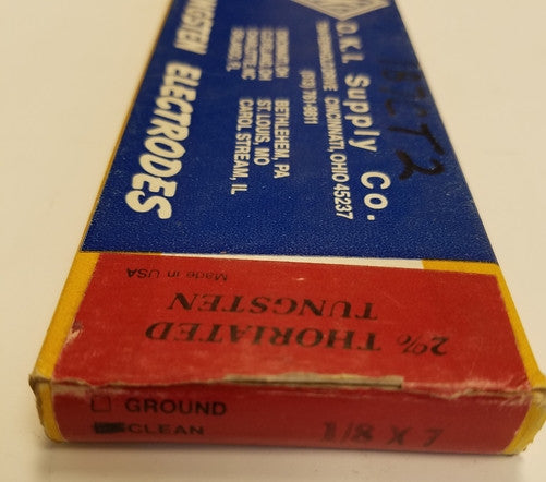 O.K.I. Supply Co. 2% Thoriated Tungsten Electrodes 1/8 Diameter 10 Pieces - Accessories - Metal Logics, Inc. - 3