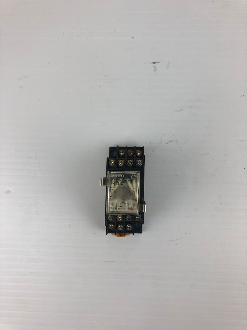 OMRON MY4N-D2 Relay with Base 1267YF 24V DC
