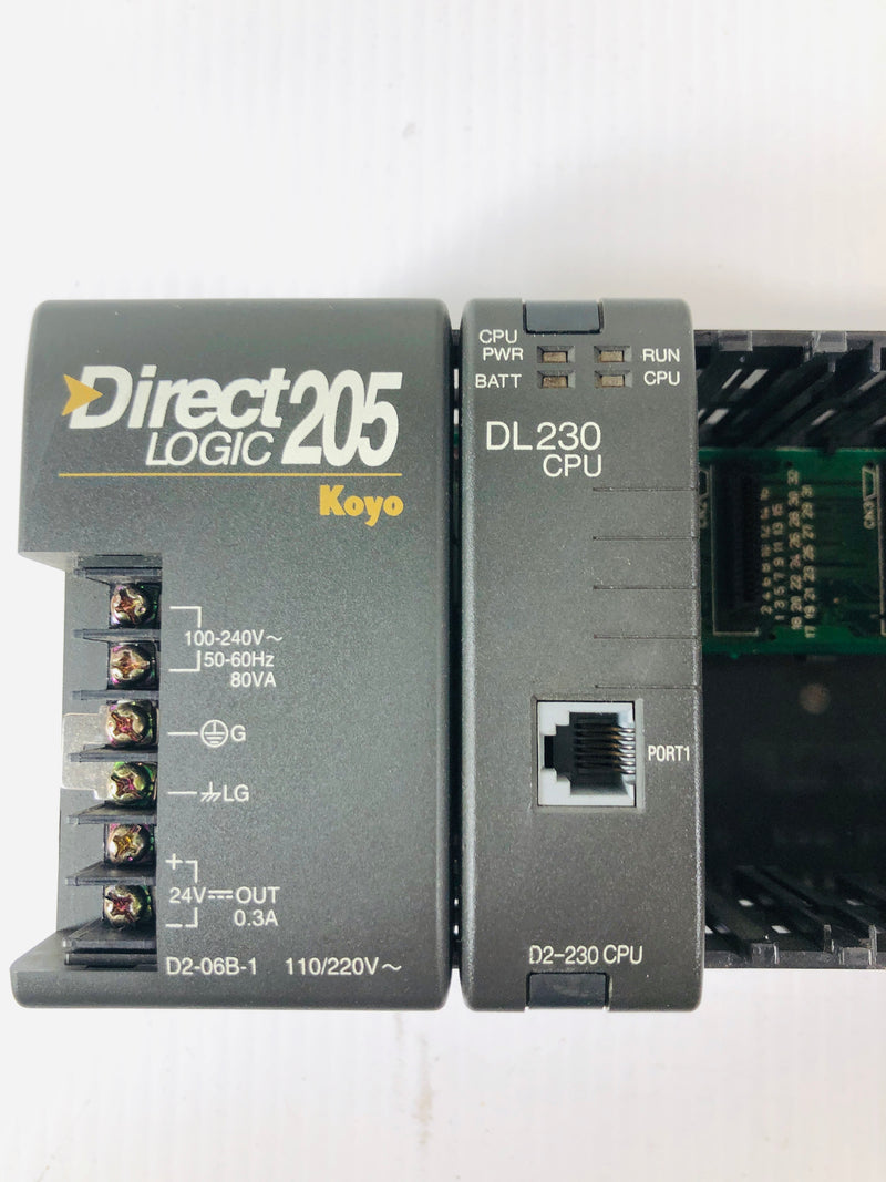 Koyo Direct 205 Assembly D2-06B-1, DL230 CPU D2-230, D2-12TA