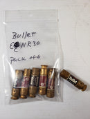 Bullet Fuses ECNR30 Dual Element Time Delay Class RK5 250 Volts Pack of 6