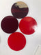 4" x 1/8" Round Transparent Maroon and Red Acrylic Disc (Lot of 40)