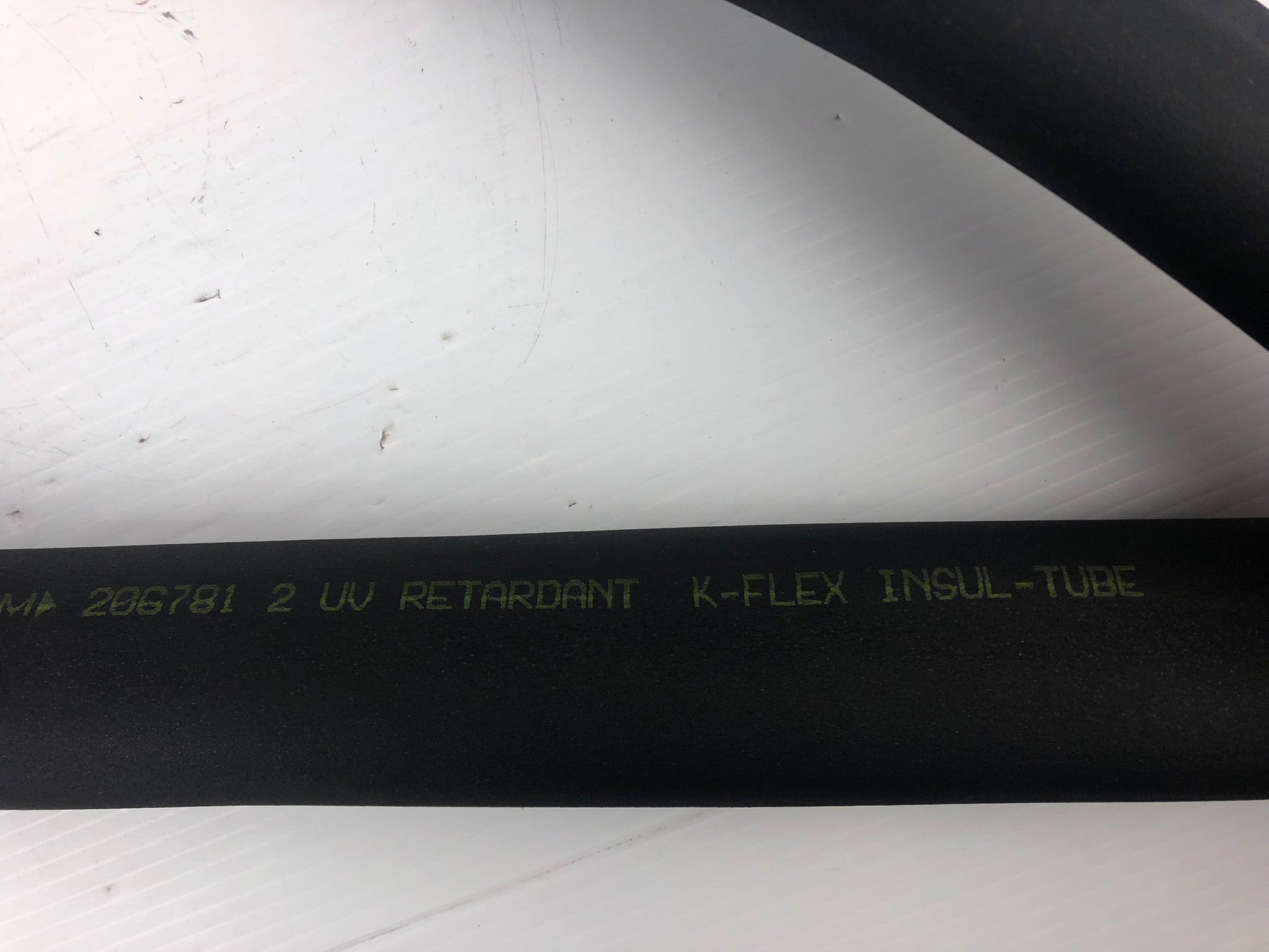 K-FLEX 206781 2UV 1/2" Thick Pipe Insulation Tube 1-1/8" Inner Diameter 6' Long