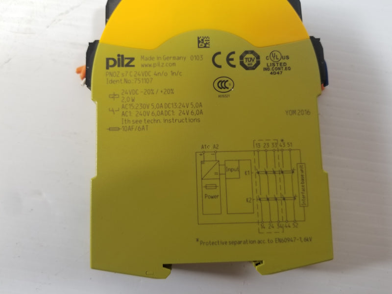 Pilz PNOZ s7 C 24 VDC 4n/o 1n/c Safety Relay