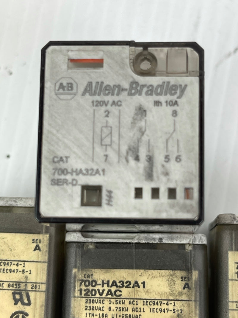 Allen-Bradley 700-HA32A1-4 General Purpose Relay Series A B and D (Lot of 5)