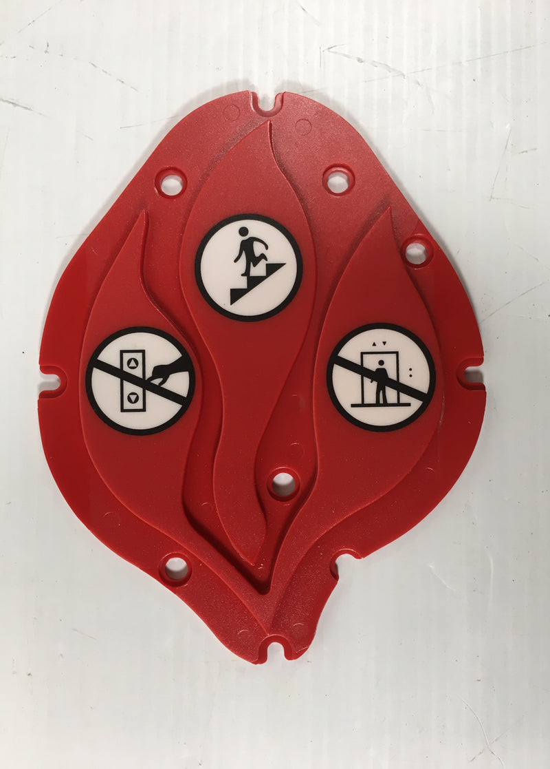 SCS Elevator Fire Emergency Sign R580 Flame Shaped