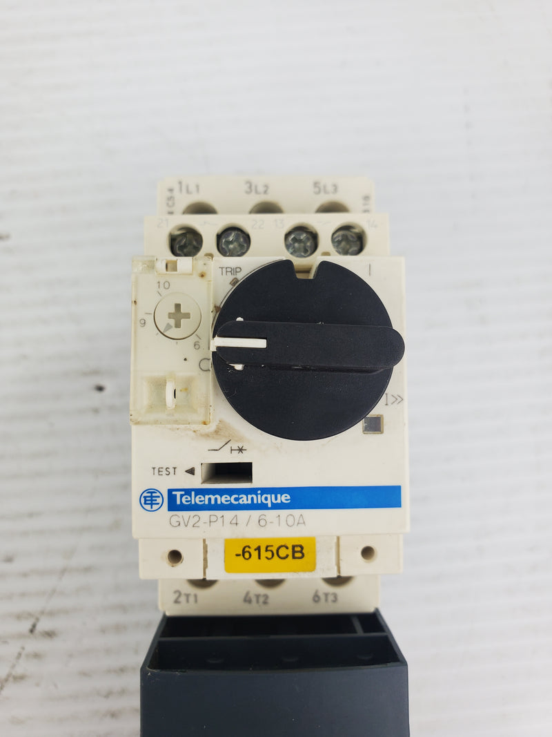 Telemecanique GV2-P14/6-10A Motor Circuit Breaker with LC1D18 Contactor
