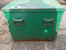 Vintage Green Metal Chest Bin Latches Handles 22.5"x20"x17"