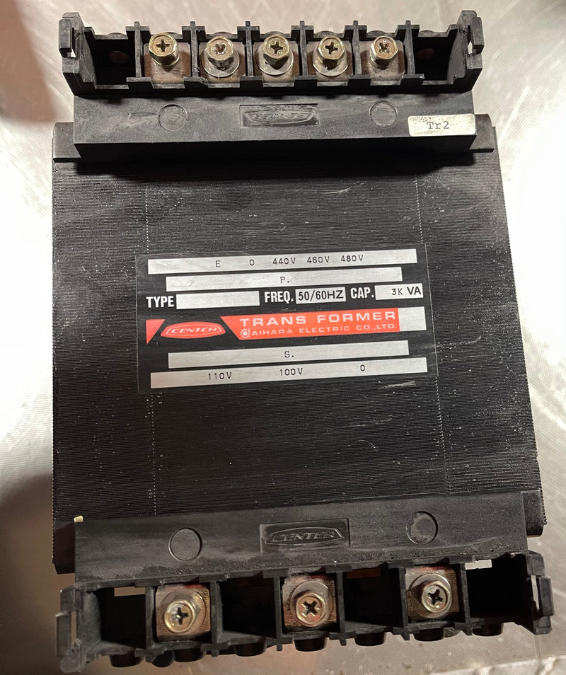 Aihara Electric Co. Center Tr2 50/60HZ Cap. 3K VA Transformer