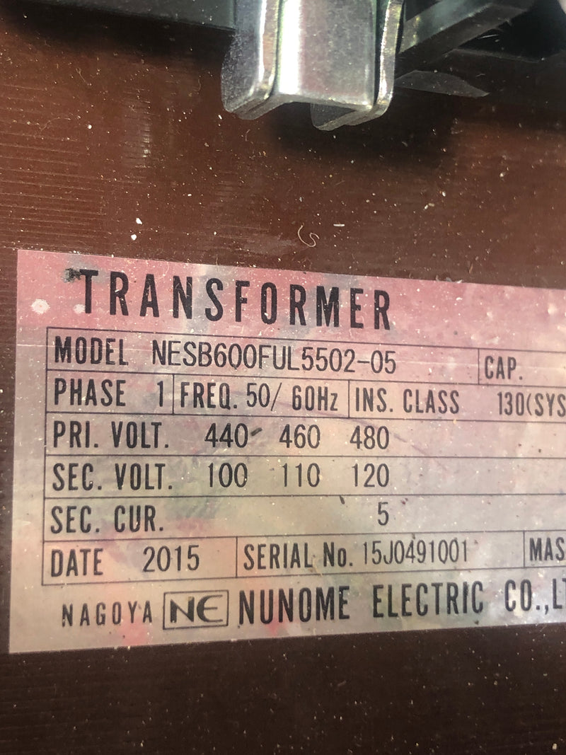 Nagoya Nunome Electric NESB600FUL5502-05 Transformer