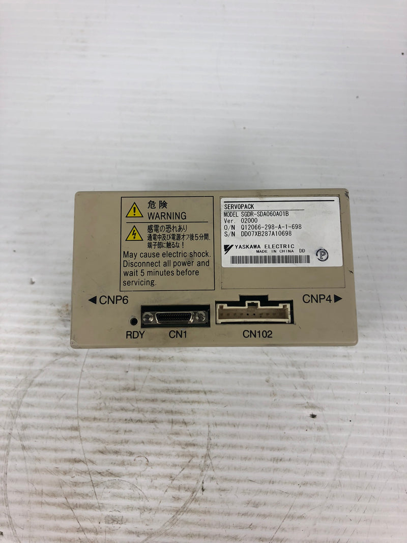 Yaskawa Electric SGDR-SDA060A01B Servopack Drive Ver. 02000