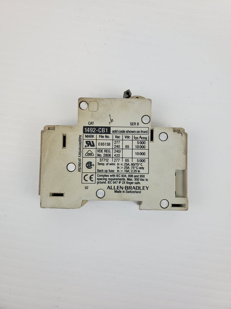 Allen-Bradley 1492-CB1 Series B Circuit Breaker 15A G150