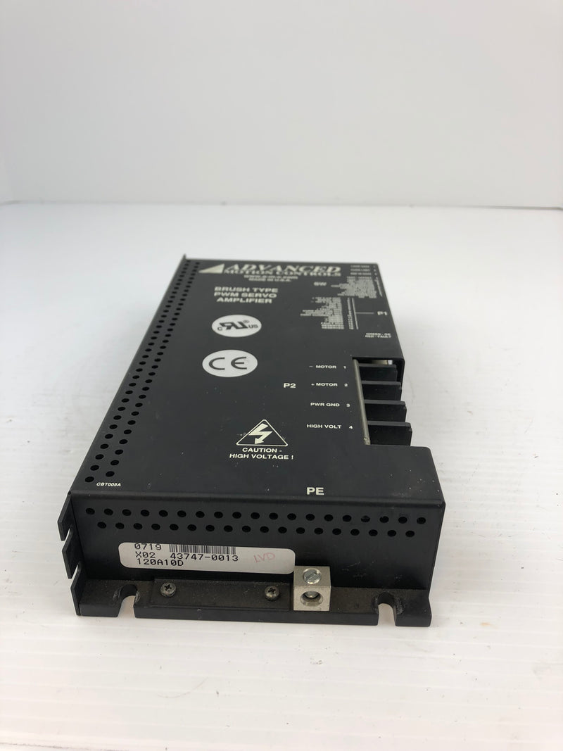 Advanced Motion Controls 43747-0013 Brush Type PWM Servo Amplifier 120A-10D