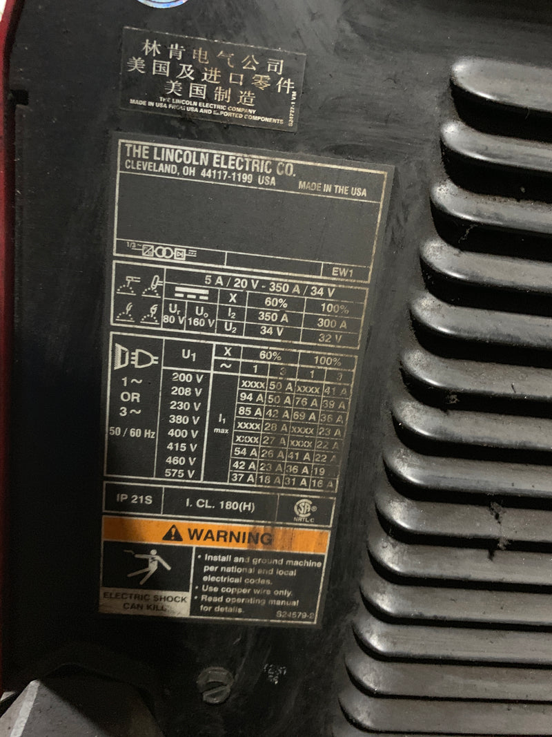 Lincoln Invertec Welder V350 Pro 1 or 3 Phase