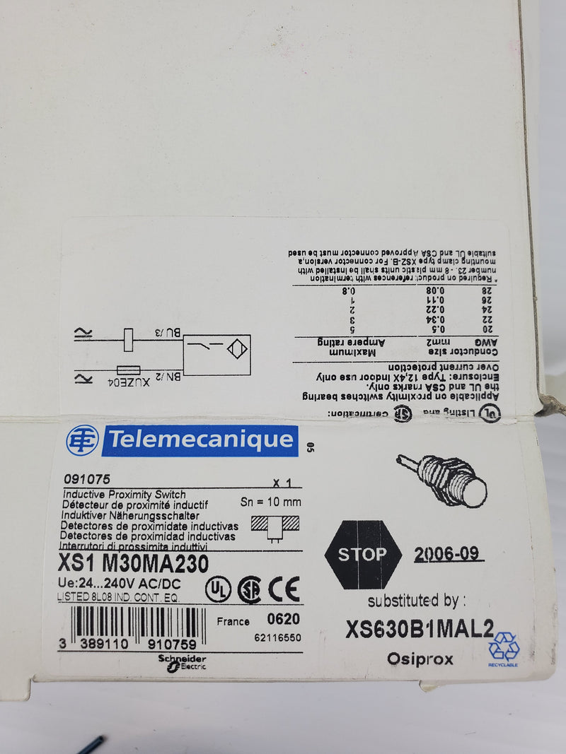 Telemecanique XS1M30MA230 Inductive Proximity Switch 240V AC/DC