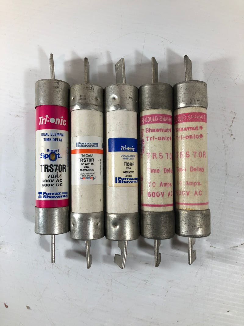 Shawmut Tri-Onic Time Delay Fuse TRS70R (Lot of 5)
