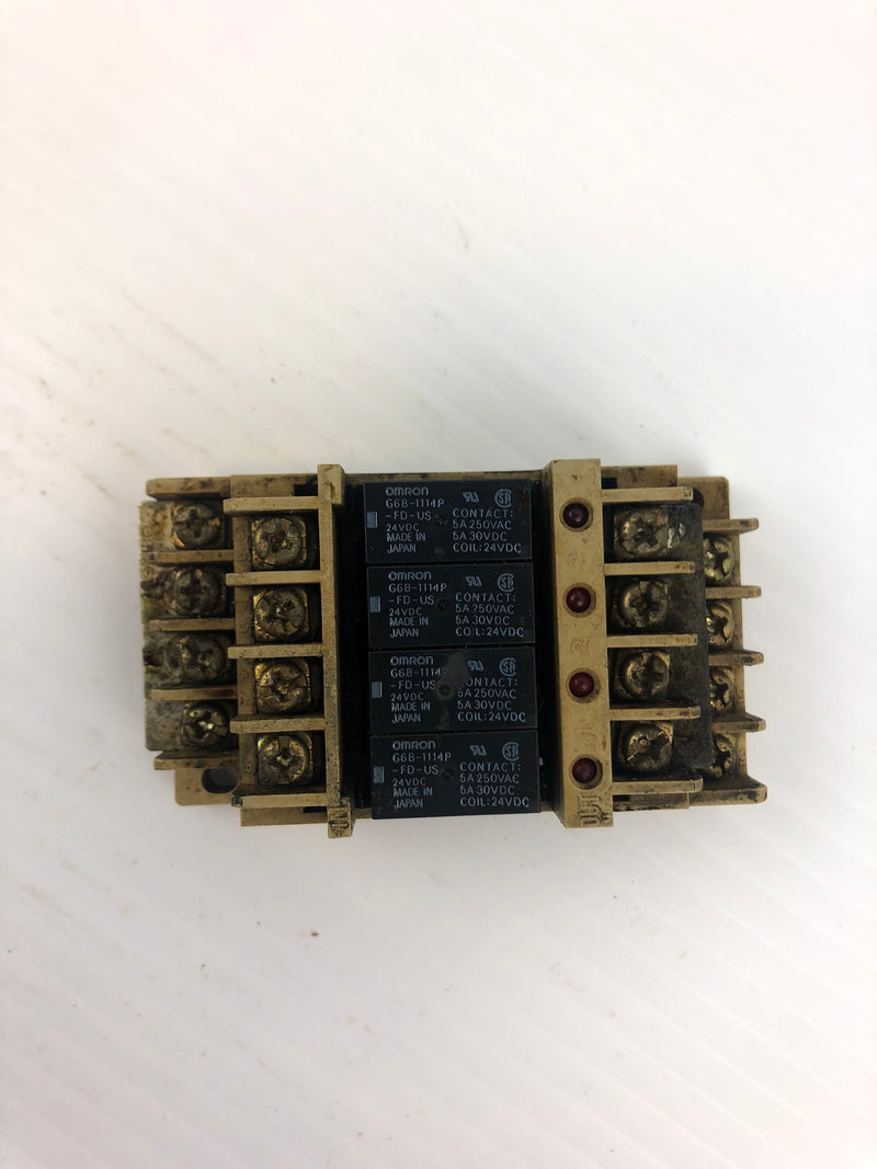 OMRON G6B-1114P Terminal Block - Missing Bottom Cover