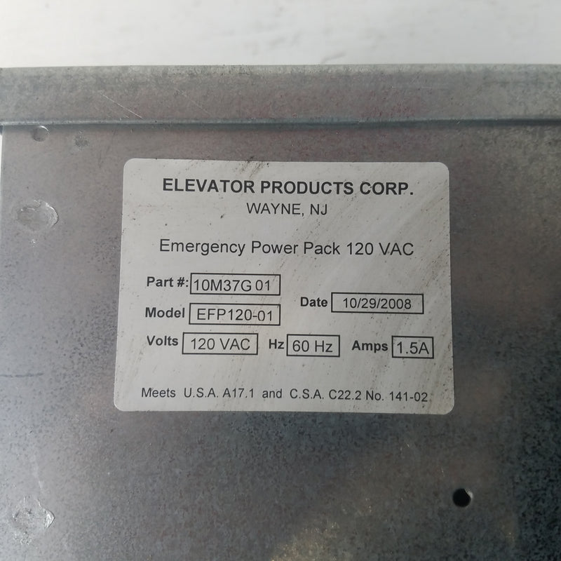Elevator Products Corp EFP120-01 Emergency Power Pack 120V