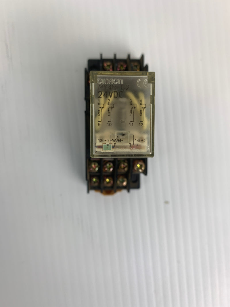 Omron MY4N-D2 24VDC Relay Lot of 8