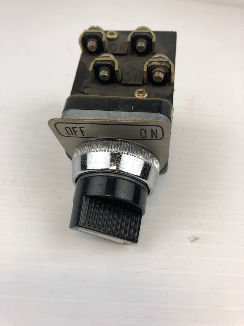 Fuji 70C-IB 70C-IA Selector Switch Black with On/Off Selection 600VAC