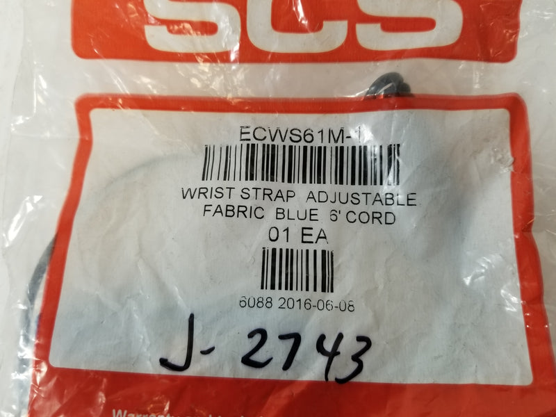 SCS ECWS61M-1 Anti-Static Wrist Band 6 Foot Coil Cord