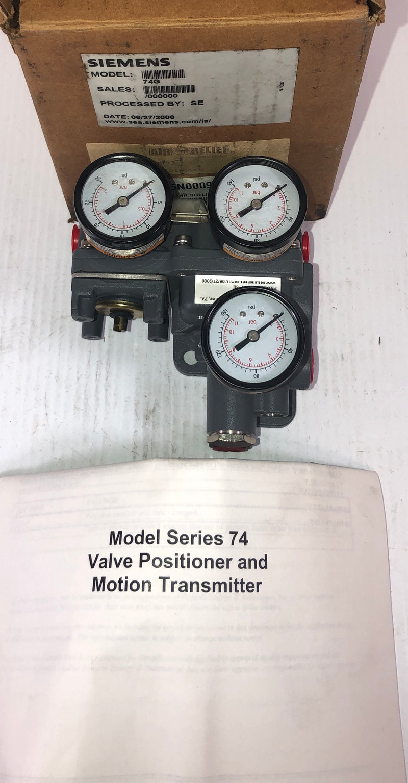 Siemens 74G Valve Positioner and Motion Transmitter