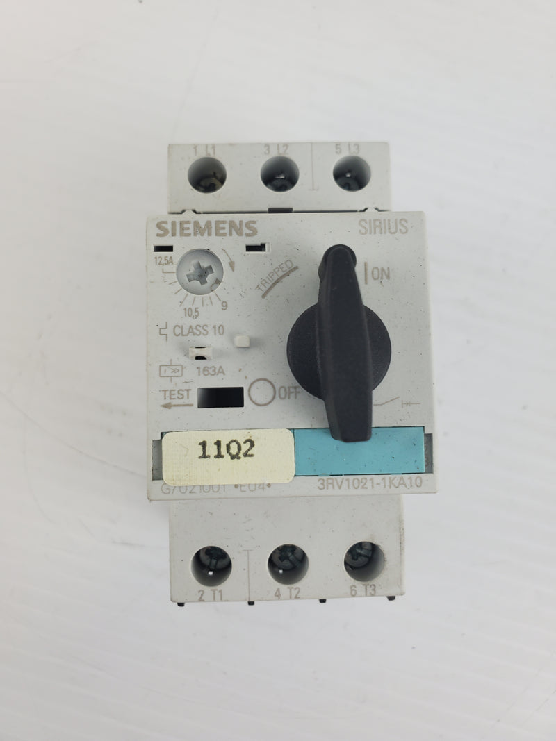 Siemens 3RV1021-1KA10 Motor Starter Circuit Breaker