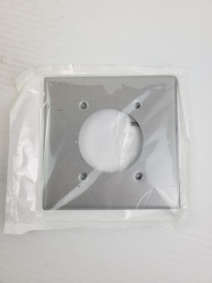 Leviton 4934-101 Two Gang Steel Wallplate 2.147 Diam. Opening 4934 (Box of 6)