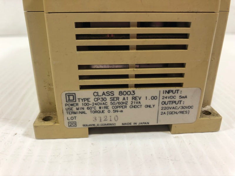 Square D Micro-1 CP30 Series A1 Controller 100-240VAC Class 8003