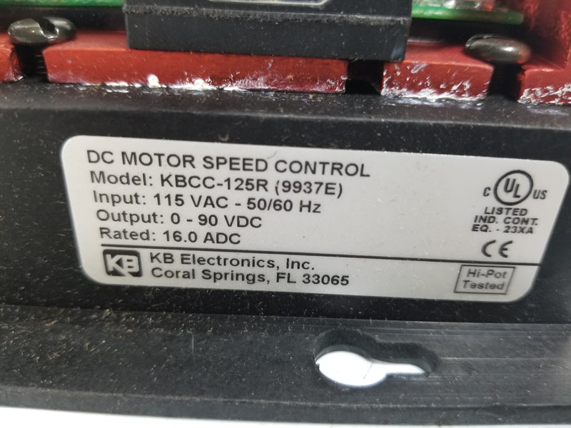 KB Electronics KBCC-125R DC Motor Speed Control