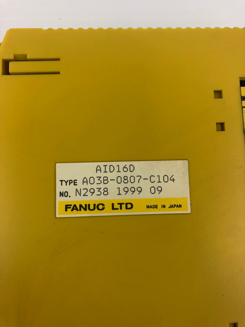 Fanuc A03B-0807-C104 Input Module Without Door AID16D