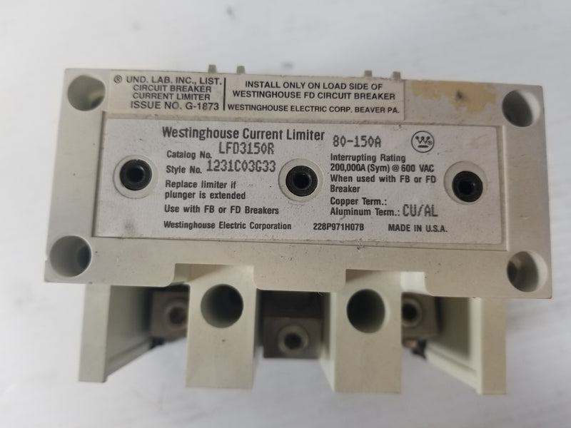 Westinghouse LFD3150R Current Limiter 80-150A