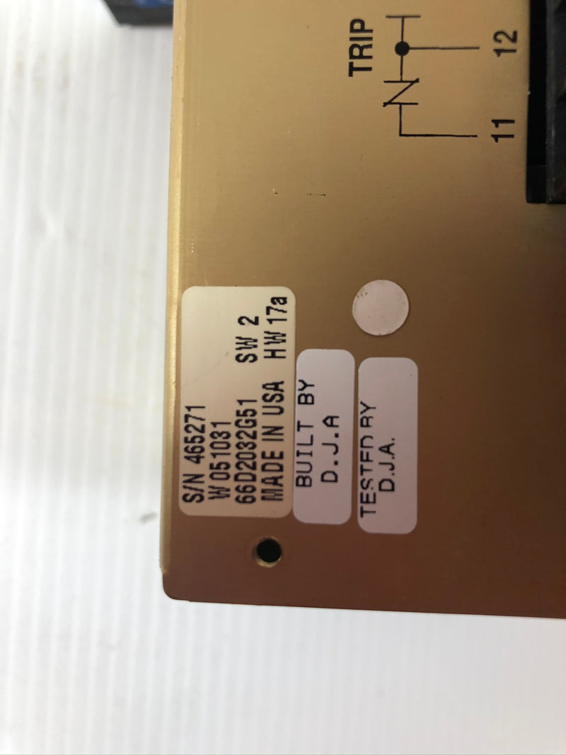 Eaton Cutler-Hammer MP-3000 Protective Relay 66D2032GX1 IPONI 8793C36G01