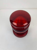 Red Beacon Lens Light Cover Twist Lock 6-1/4" Tall
