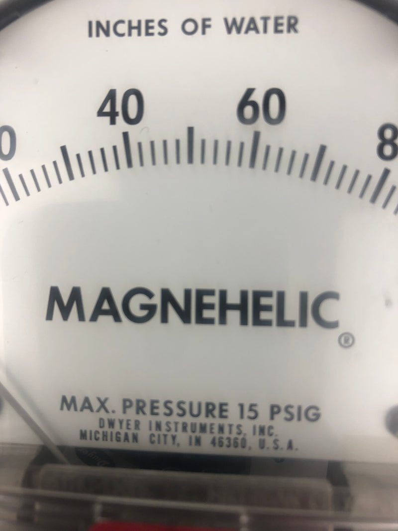 Magnehelic 2100 Water Gauge 15 PSIG W3OV RB 0-100