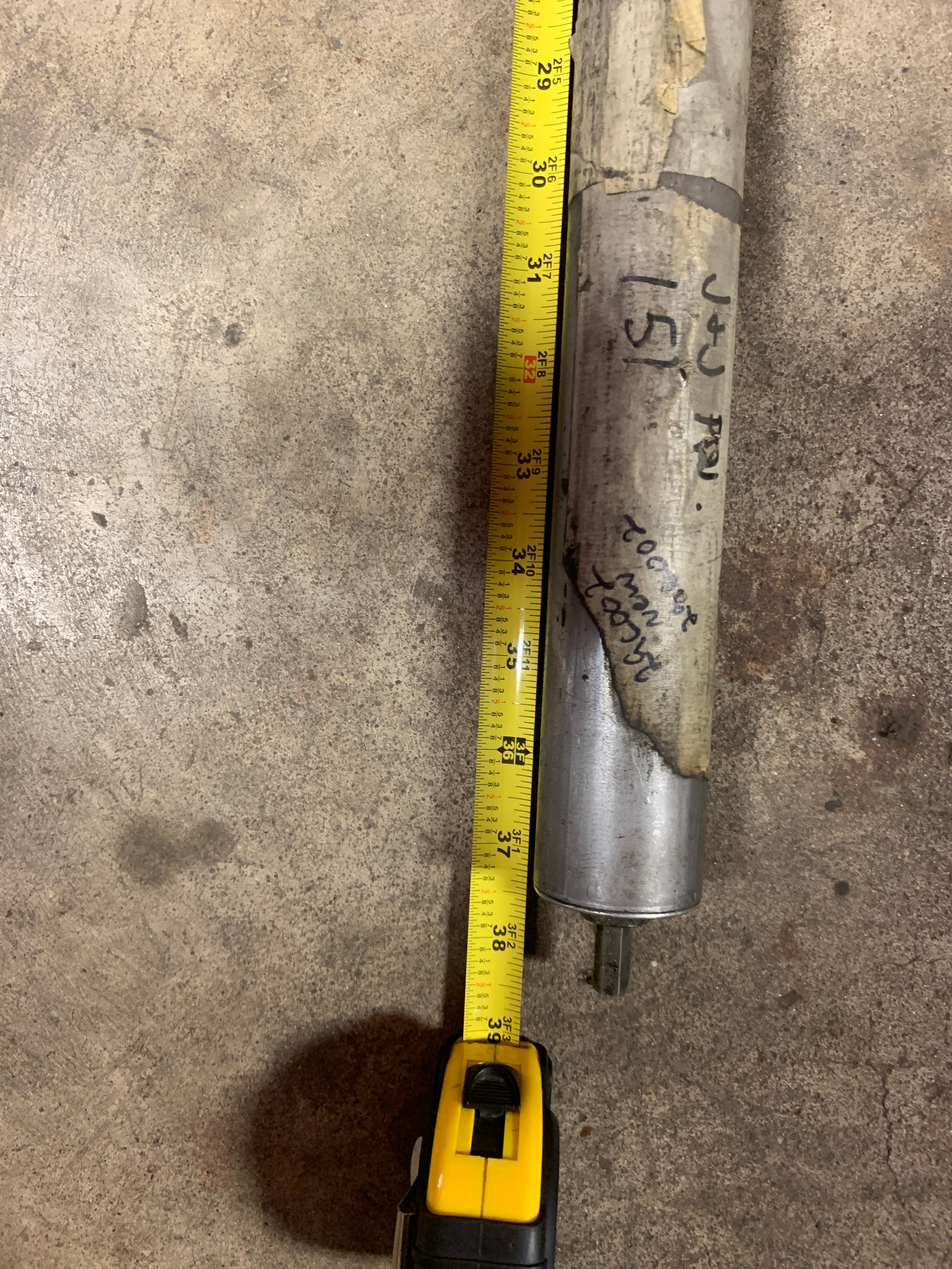 Gravity Conveyor Roller 37" L x 1.62" OD x 0.3" Axle Width - Lot of 3