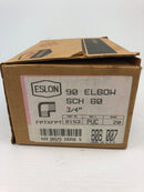 ESLON 90 Degree Elbow 808 007 3/4" PVC 8153 FPTXFPT SCH80 - Box of 20