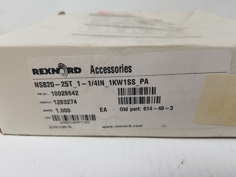 Rexnord NS820-25T_1-1/4IN_1KW1SS_PA 10028642 Double-Row Sprocket