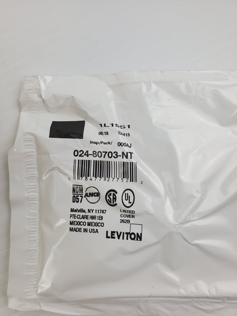 Leviton 024-80703-NT Ivory Standard Thermoplastic Wallplate 80703 (Box of 25)