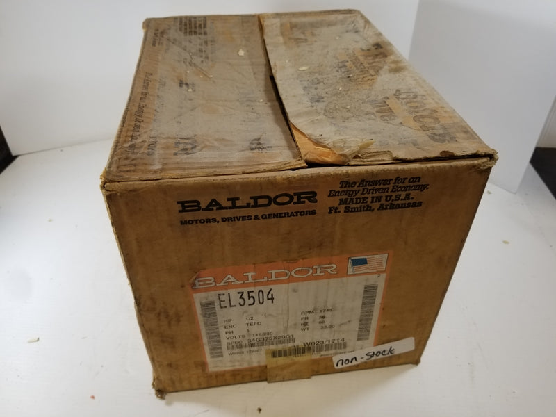 Baldor EL3504 1/2HP 1 Phase Electric Motor