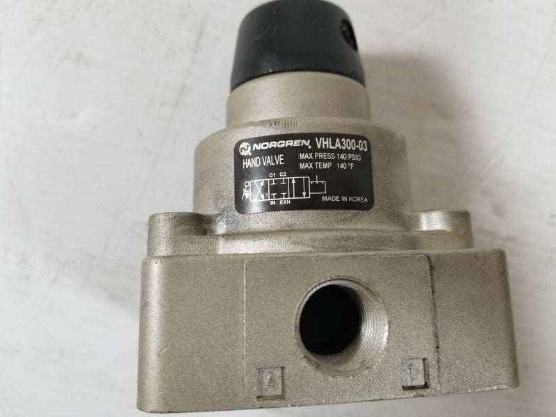 Norgren VHLA300-03 Pneumatic Manual Selector Valve Without Handle