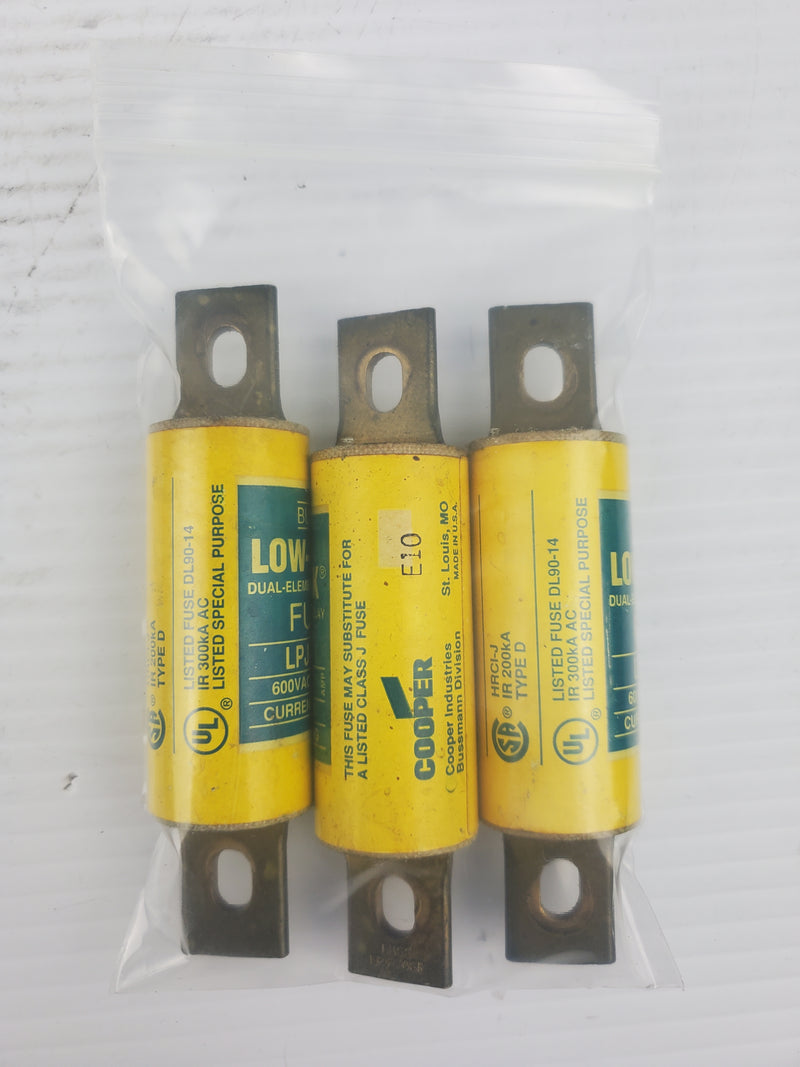 Buss LPJ-70SP Dual Element Time Delay Fuse 600VAC or Less - Lot of 3