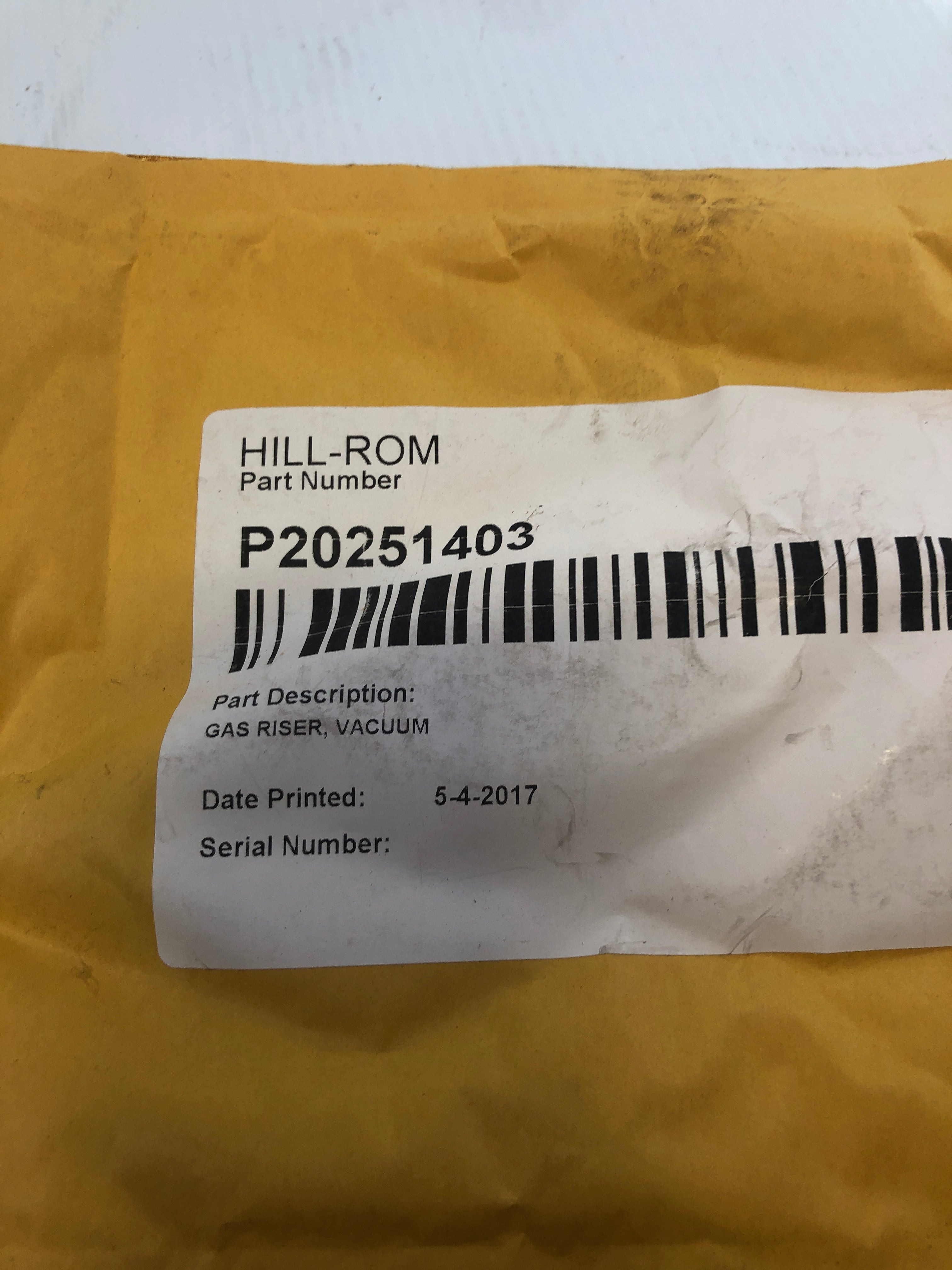 P20251403 Vacuum Gas Riser Medical Surgical Vacuum