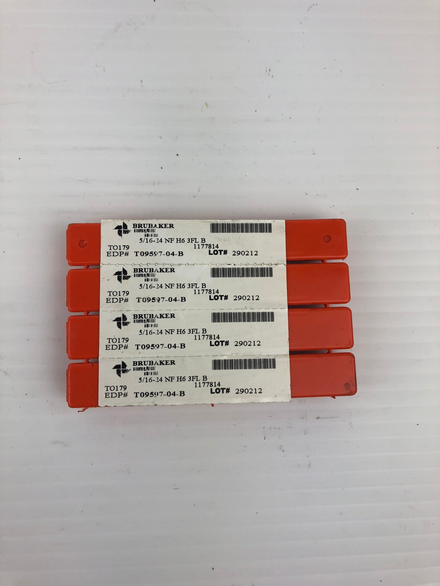 Brubaker 5/16-24 NF H6 3FL B Tap T09597-04-B Drill Bit Tap Tool - Lot of 4