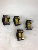 Buss JT60030 Fuse Holder 0-30A 600VAC with Buss Fuses - Lot of 4