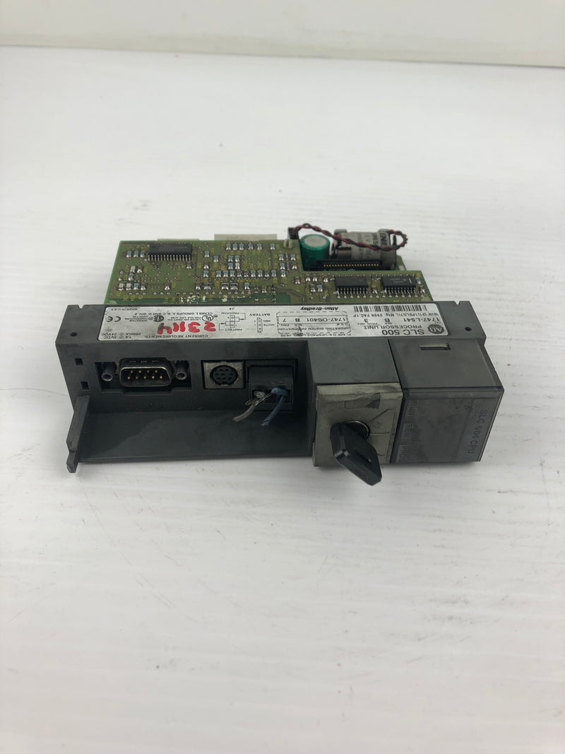 Allen Bradley 1747-L541 PLC Processor Unit Series B SLC500 - No Door, With Key