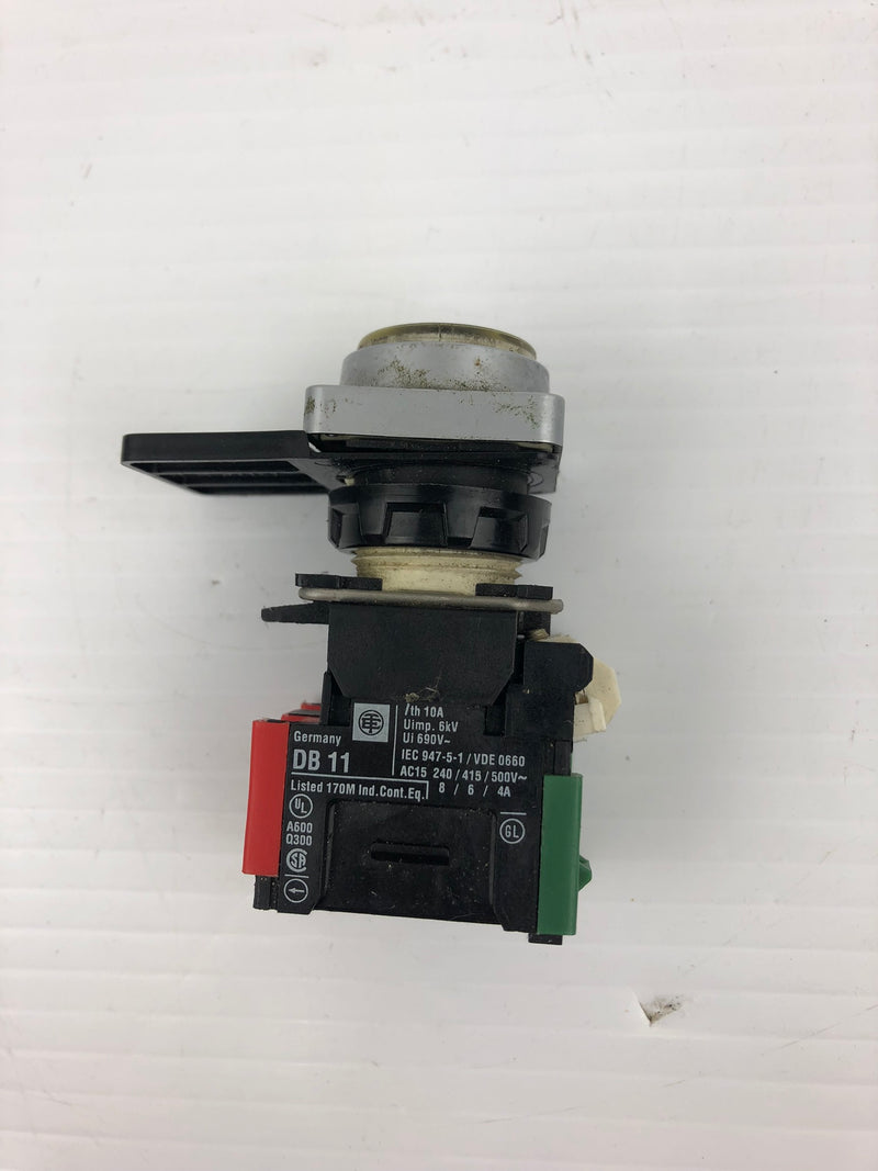 Square D DB11 Contact Block "Service" Push Button