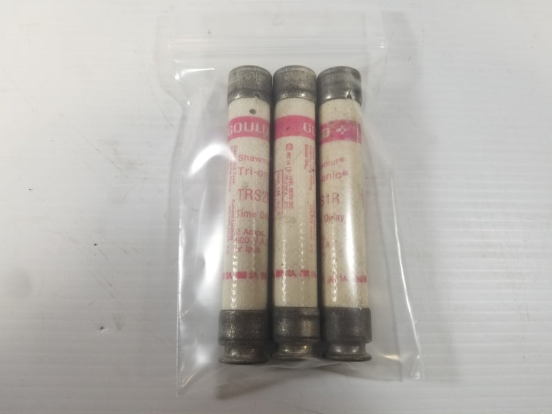 Shawmut Tri-Onic Cartridge Fuses 1 & 2A Lot of 3