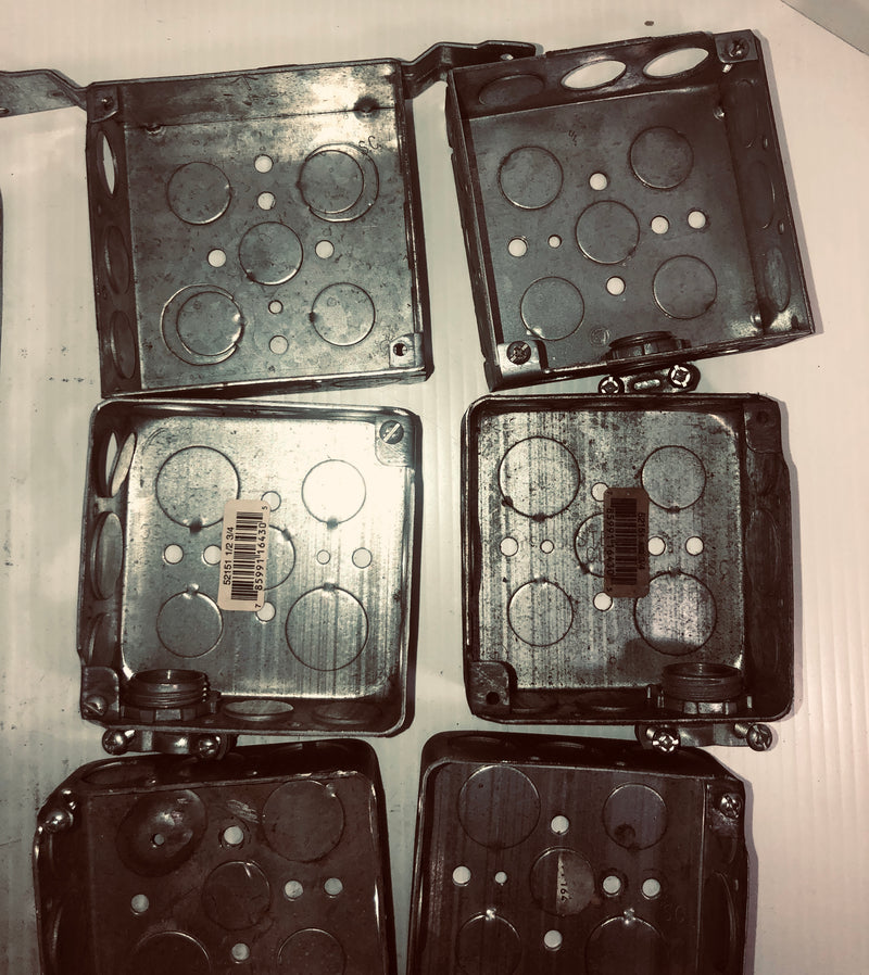 4" Steel Outlet Switch Box Lot of 13