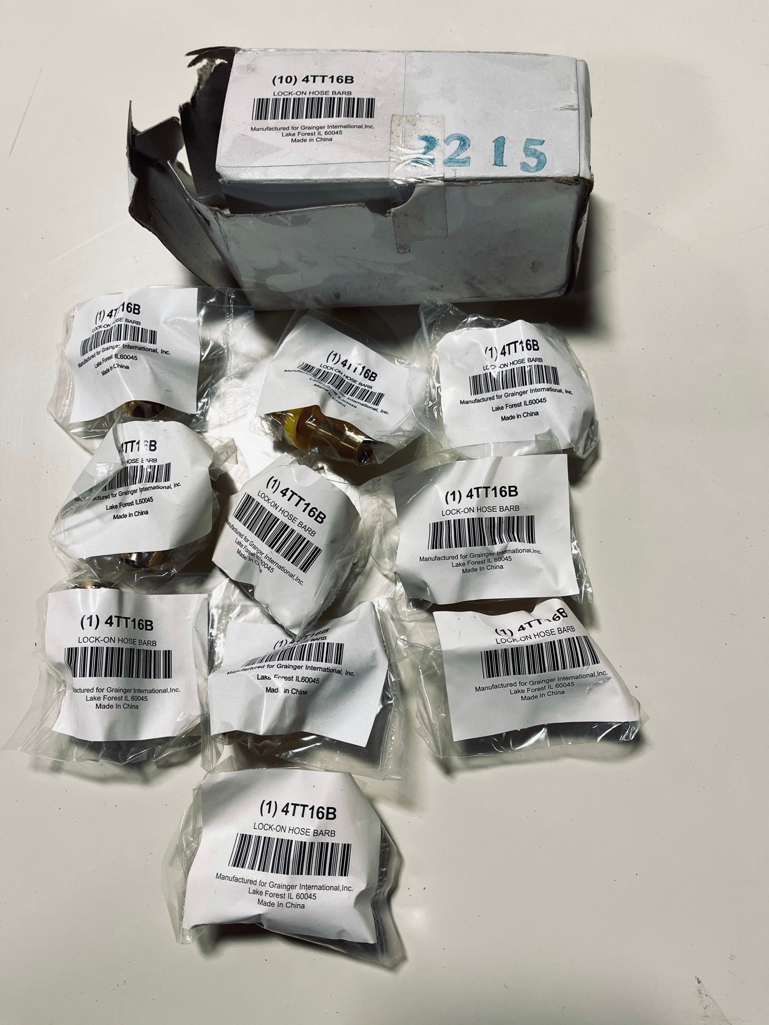 Lock on Hose Barb 4TT16B Lot of 10